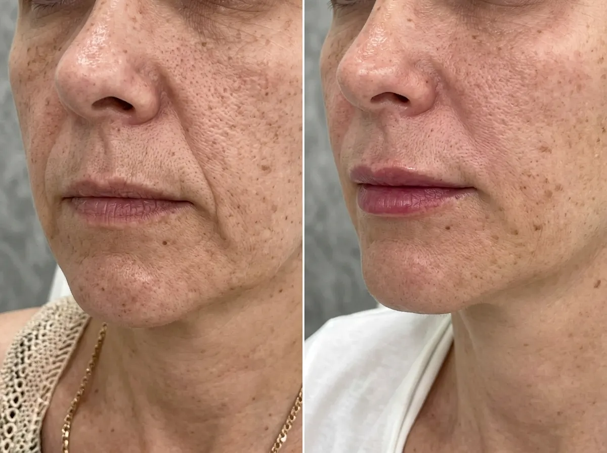 Marionette line filler treatment results, including longevity, recovery process, and facial rejuvenation effects