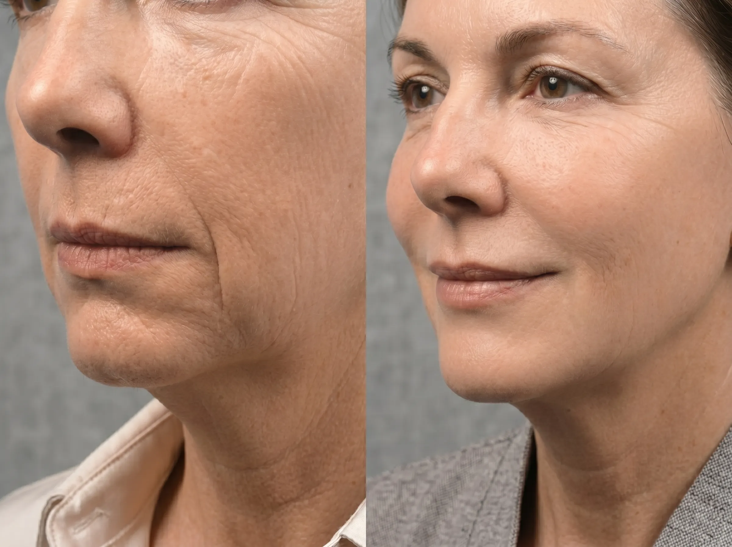 Marionette line filler treatment in a London clinic to soften lines between the mouth and chin