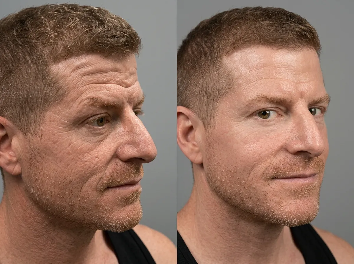 Natural-looking forehead Botox results with controlled muscle movement and balanced facial expressions