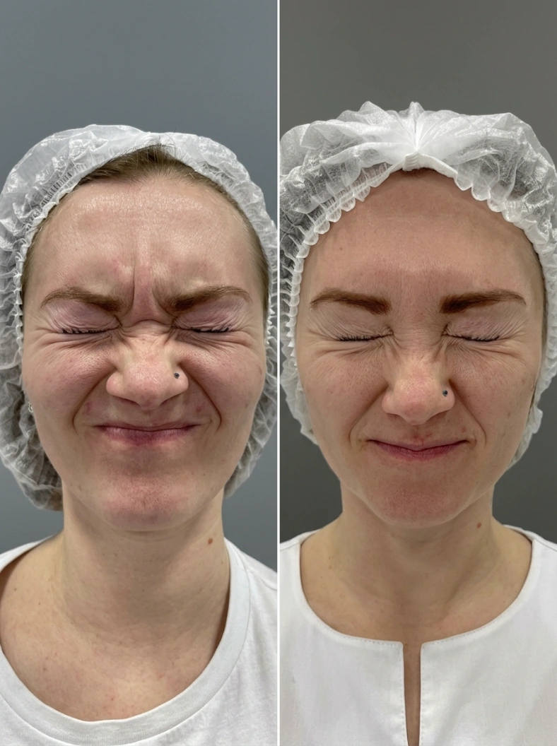 After frown lines botox.